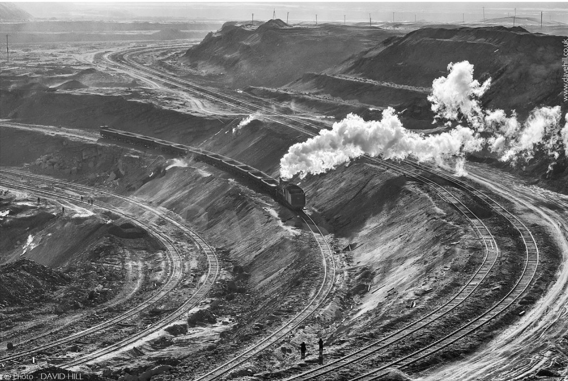 Photo of an opencast mine in Sandaoling, Western China.