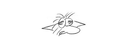 Cartoon character looking distressed, with their hands over their eyes